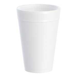 Insulated Drinking Cup Dart 32 oz. White Styrofoam Disposable