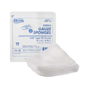 Gauze Sponge Dukal 4 X 4 Inch 8-Ply Sterile 10 per Tray