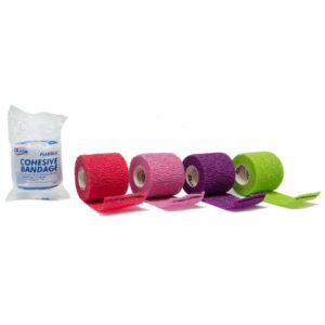 Cohesive Bandage Dukal 2 Inch X 5 Yard Self-Adherent Closure Assorted Colors NonSterile Standard Compression