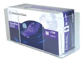 Glove Box Holder Horizontal Mounted 1-Box Capacity Clear 3-1/2 X 4-3/4 X 11 Inch Acrylic
