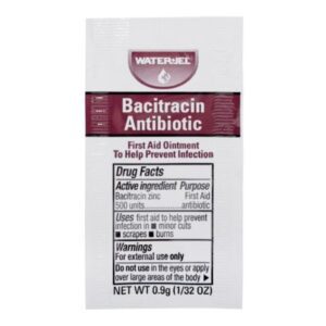 First Aid Antibiotic Bacitracin Zinc Water Jel Ointment 0.9 Gram Individual Packet