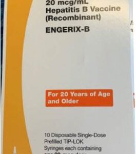 ENGERIX-B Hepatitis B Virus Vaccine, Preservative Free 20 mcg / mL Injection 1 mL