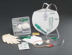 Indwelling Catheter Tray Bardex I.C. Advance Foley 16 Fr. 5 cc Balloon Antimicrobial Coated Silicone