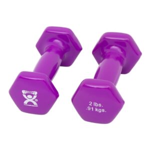 Dumbbell Pair Hexagon Heads CanDo 2 lbs.