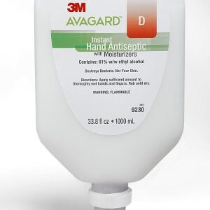 Hand Sanitizer 3M Avagard D 1,000 mL Ethyl Alcohol Gel Dispenser Refill Bottle