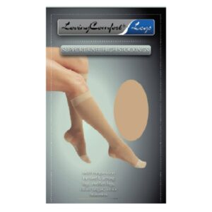 Compression Stocking Loving Comfort Knee High 2X-Large Beige Closed Toe