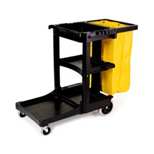 Cleaning Cart Rubbermaid Plastic 3 Shelves 21-3/4 X 38.38 X 46 Inch