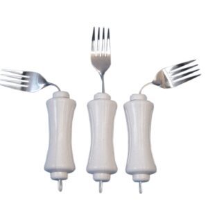 Fork UBend-It Built Up Handle Silver / White Stainless Steel