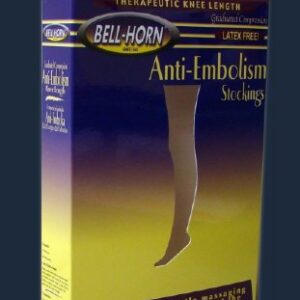 Anti-embolism Stocking Bell-Horn Knee High 2X-Large Black Closed Toe