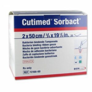 Antimicrobial Mesh Dressing Cutimed Sorbact 4/5 X 19-7/10 Inch Ribbon Sterile