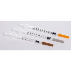 Safety Tuberculin Syringe with Needle Sol-Care 1 mL 3/8 Inch 26 Gauge Retractable Safety Needle Regular Wall