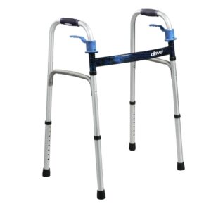 Dual Trigger Release Folding Walker Adjustable Height drive Deluxe Aluminum Frame 350 lbs. Weight Capacity 32 to 39 Inch Height
