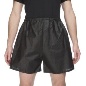 Exam Shorts Reflections Large / X-Large Black Spunbond Polypropylene Adult Disposable