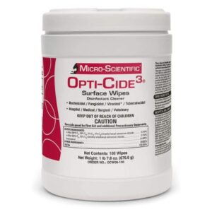 Surface Disinfectant Cleaner Opti-Cide3 Premoistened Broad Spectrum Manual Pull Wipe 100 Count Canister Alcohol Scent NonSterile