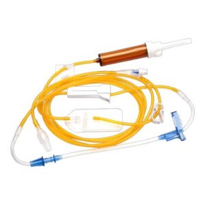 IV Pump Set Alaris Pump 1 Port 20 Drops / mL Drip Rate 15 Micron Filter / 0.2 Micron Filter Solution