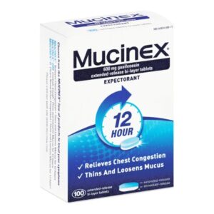 Cold and Cough Relief Mucinex 600 mg Strength Extended Release Tablet 100 per Bottle