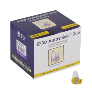 Safety Insulin Pen Needle AutoShield Duo 30 Gauge 5 mm Length Automatic Safety with Back-End Shield