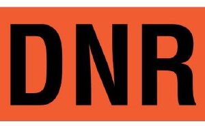 Pre-Printed Label UAL Auxiliary Label Fluorescent Red Paper DNR Alert Label 7/8 X 2-1/4 Inch