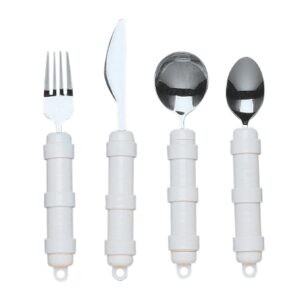 Fork Built Up Handle Silver / White Stainless Steel