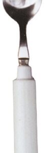 Soup Spoon Comfort Grip Lightweight Silver / White Vinyl-Coated