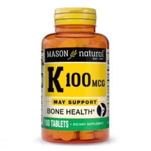 Vitamin Supplement Mason Natural Vitamin K 100 mcg Strength Tablet 100 per Bottle