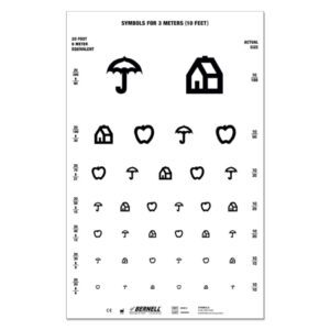 Preschool Eye Test Chart 10 Foot Distance Acuity Test