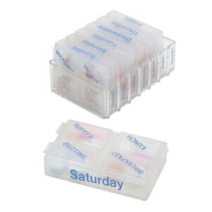 Pill Organizer Weekly Pill Chest 7 Day 4 Dose