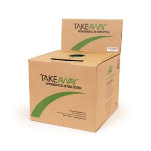Mailback Medication Return Container TakeAway Recovery System 10 Gallon, 14 L X 14 W X 11.875 H Inch, Cardboard