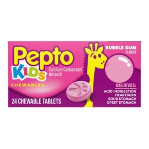 Antacid Children’s Pepto 400 mg Strength Chewable Tablet 24 per Box