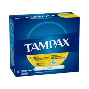 Tampon Tampax Regular Absorbency Cardboard Applicator Individually Wrapped