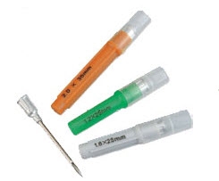 Veterinary Hypodermic Needle EXELInt 1 Inch Length 14 Gauge Regular Wall Without Safety