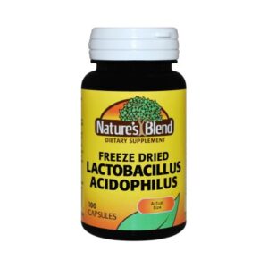 Probiotic Dietary Supplement Nature’s Blend 100 per Bottle Capsule