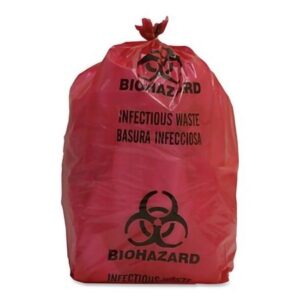 Biohazard Waste Bag Biohazard Symbol / Infectious Waste 5 gal. Red 15-3/4 X 23-5/8 Inch