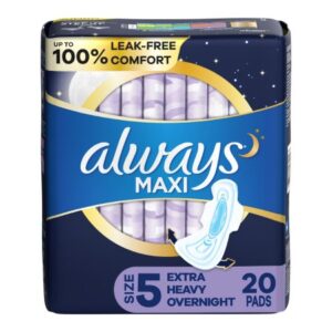 Feminine Pad Always Maxi Overnight Heavy Absorbency