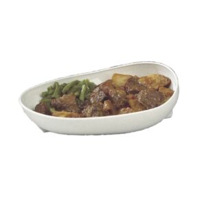 Non-Skid Scoop Dish FabLife Sandstone Reusable Plastic 7-1/4 Inch Diameter