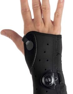 Wrist Brace with Boa Exos Thermoformable Polymer / Nylon Right Hand Black Medium