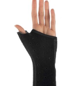 Thumb Splint Exos Medium Hook and Loop / Adjustable Cable Closure Left Hand Black