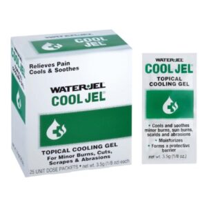 Burn Relief Tea Tree Oil / Glycerin Water Jel Cool Jel Topical Gel 3.5 Gram Individual Packet