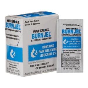 Burn Relief Lidocaine Water Jel Burn Jel Topical Gel 3.5 Gram Individual Packet