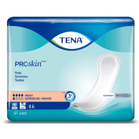 Bladder Control Pad TENA ProSkin Heavy 12 Inch Length Heavy Absorbency Dry-Fast Core One Size Fits Most