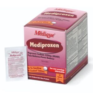 Pain Relief Mediproxen 220 mg Strength Naproxen Sodium Tablet 50 per Box