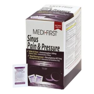 Sinus Relief Medi-First 500 mg – 5 mg Strength Tablet 500 per Box