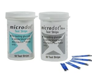 Blood Glucose Test Strips Microdot Xtra 50 Strips per Pack