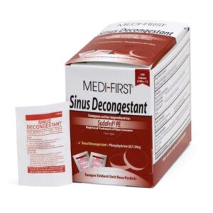 Sinus Relief Medi-First 10 mg Strength Tablet 100 per Box