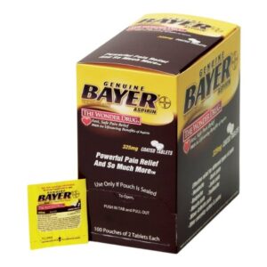 Pain Relief Bayer 325 mg Strength Aspirin Tablet 100 per Box
