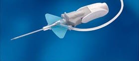 Closed IV Catheter Nexiva Diffusics 24 Gauge 3/4 Inch Vialon Biomaterial Winged Hub Blood Control Non-Safety