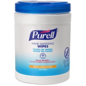 Hand Sanitizing Wipe Purell 270 Count BZK (Benzalkonium Chloride) Wipe Canister