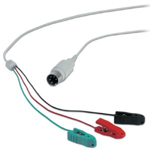 ECG Cable 3 Clip, Sheilded, 1.2 cm