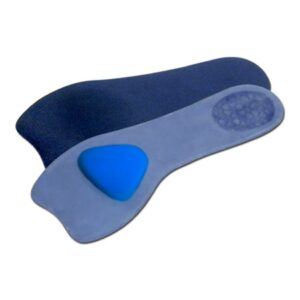 Insole GelStep Low Wide Met Rise Silicone Female 7-1/2 to 9-1/2 / Male 6 to 7-1/2 Blue / White