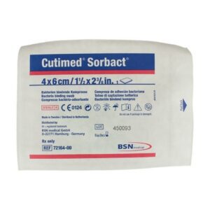 Antimicrobial Mesh Dressing Cutimed Sorbact 1-3/5 X 2-2/5 Inch Rectangle Sterile
